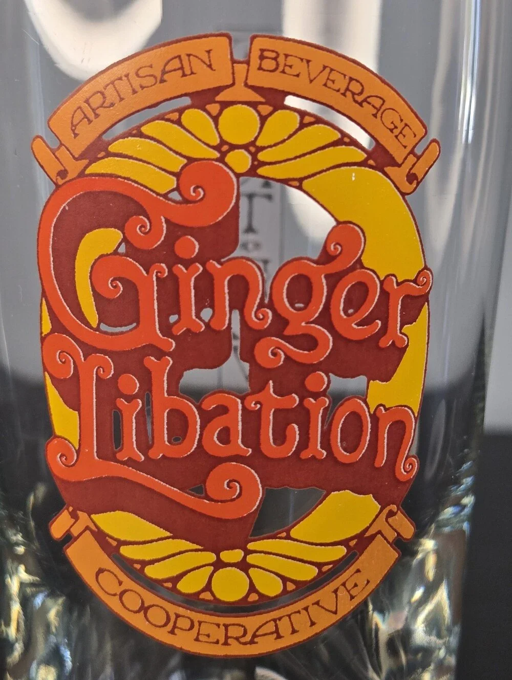 Ginger Libation from Artisan Beverage Cooperative Beer Glass 5.75
